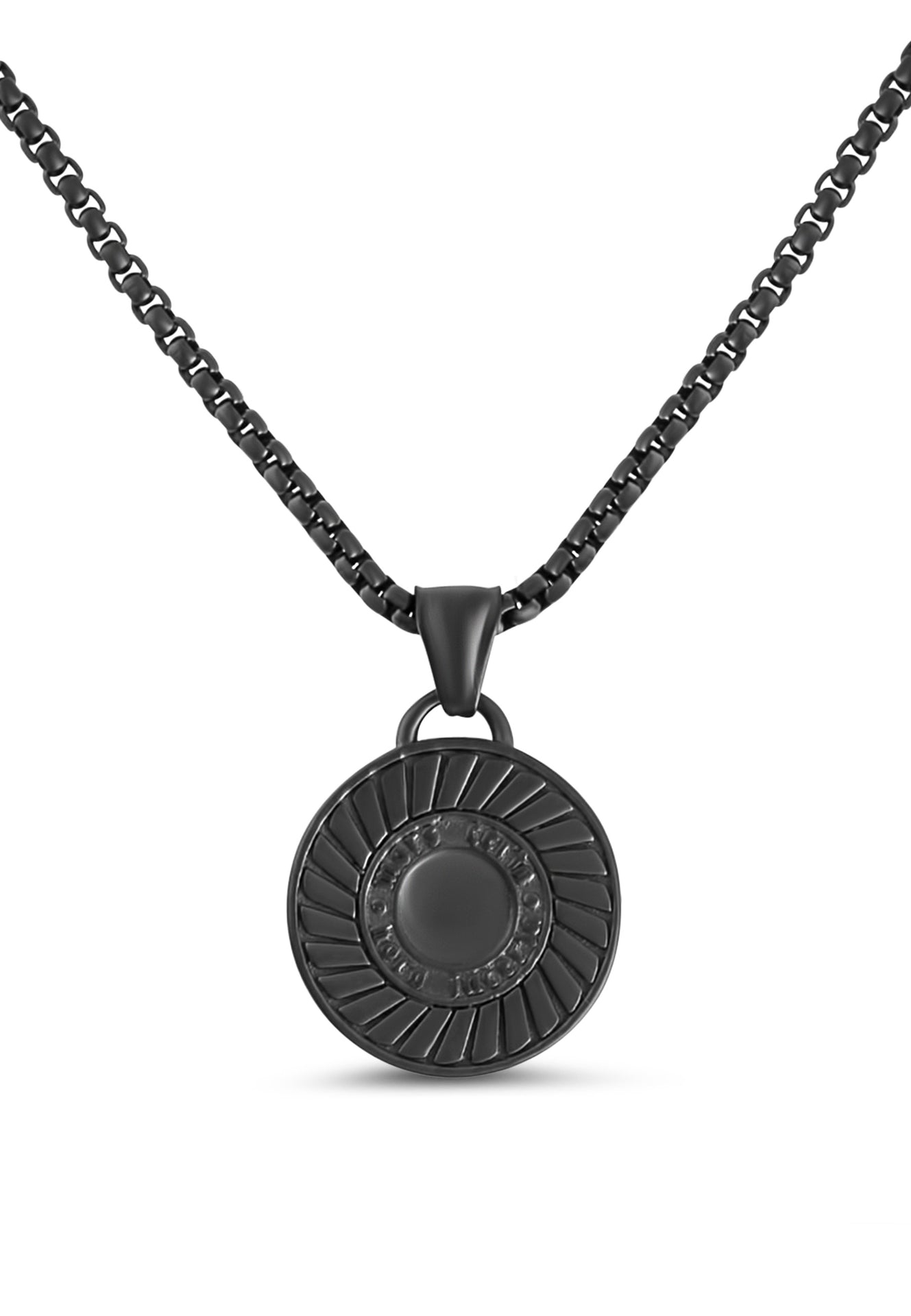 Akitsune-Mortis-Pendant-Matte-Black-Medival-Front