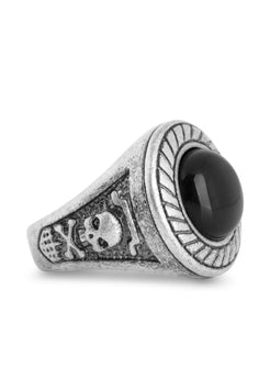 Akitsune-Mortis-Ring-Antique-Silver-Crusader-Signet-Medieval-Side-Skull