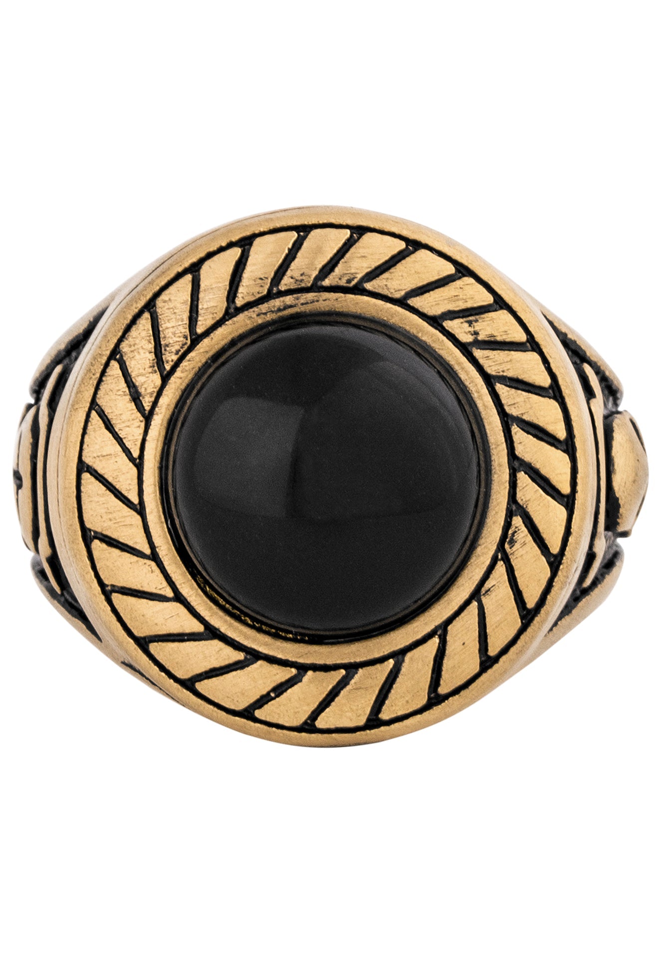 Akitsune-Mortis-Ring-Matte-Gold-Front