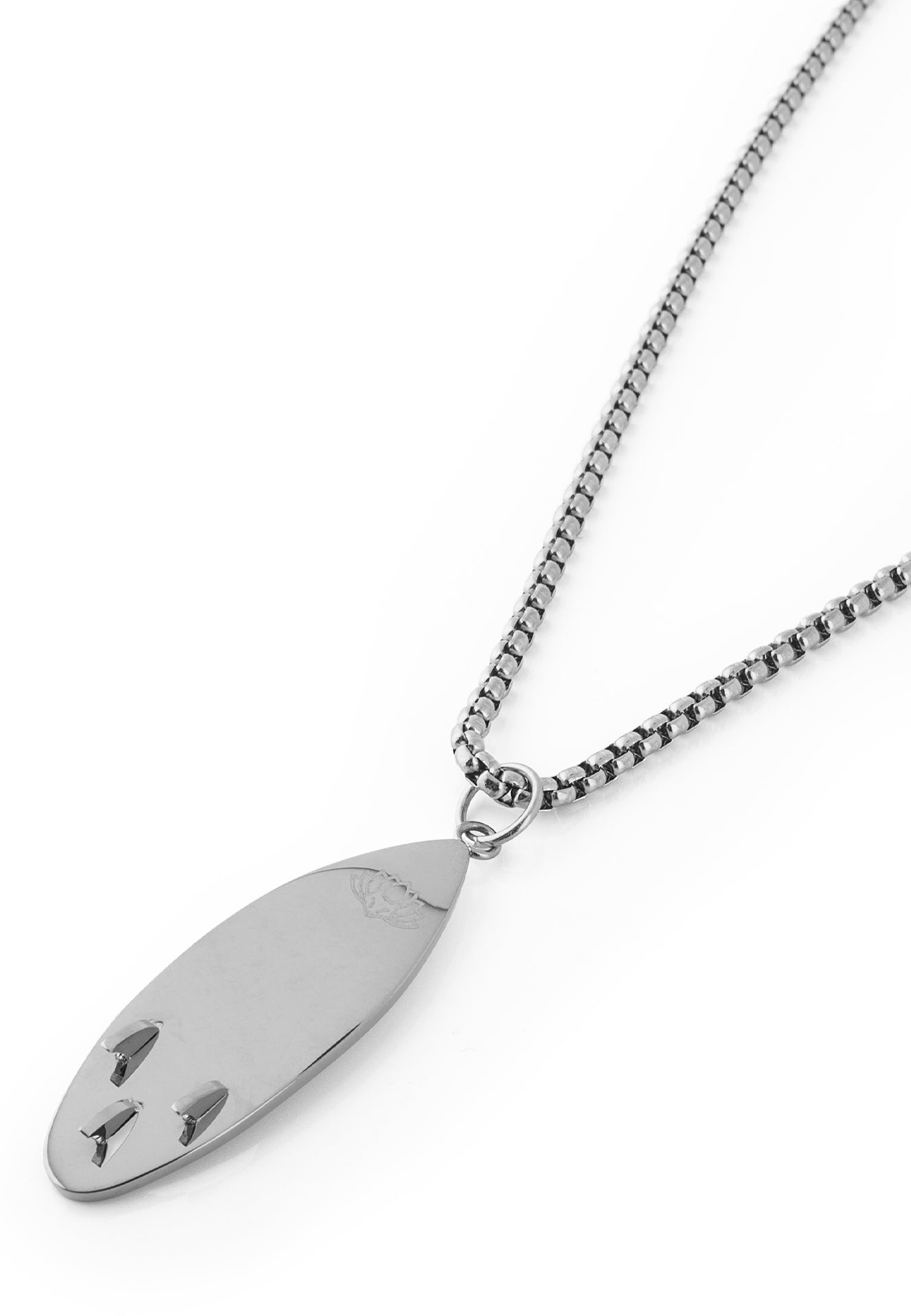Nalu Surf Board Pendant / Necklace Silver 70 cm | Akitsune Premium