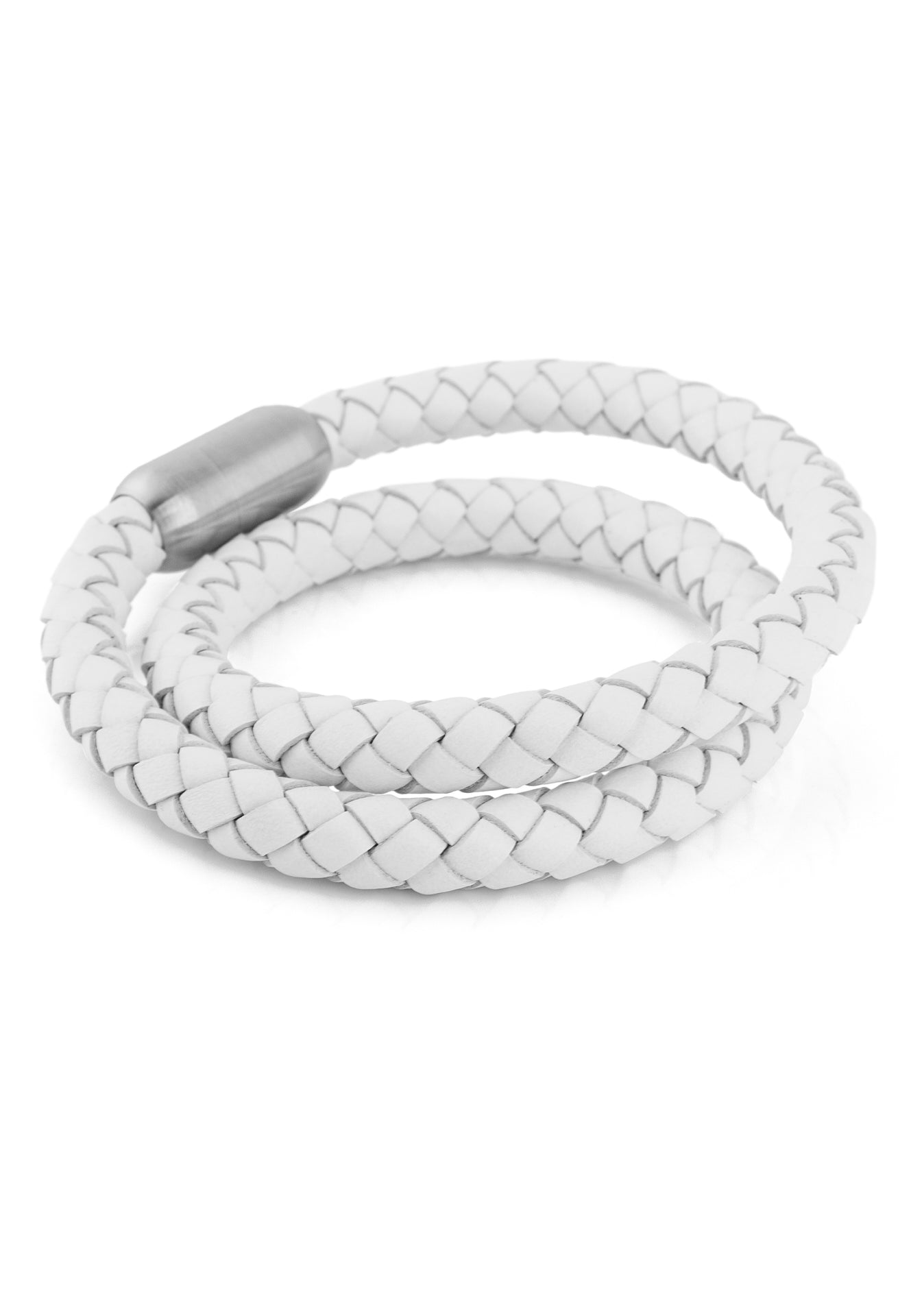Akitsune-Navis-Leather-Bracelet-Silver-White-4
