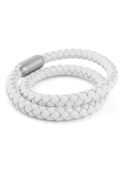 Akitsune-Navis-Leather-Bracelet-Silver-White-4
