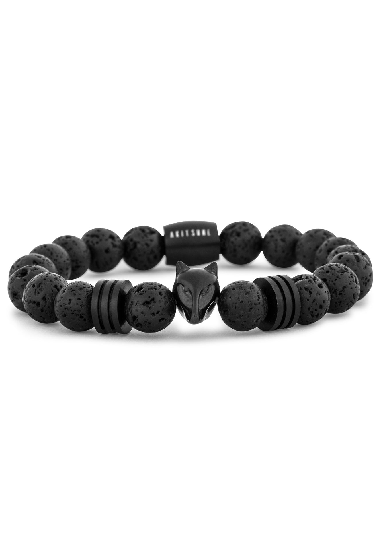 Akitsune-Obsidian-Bracelet-Matte-Black-Black-Front