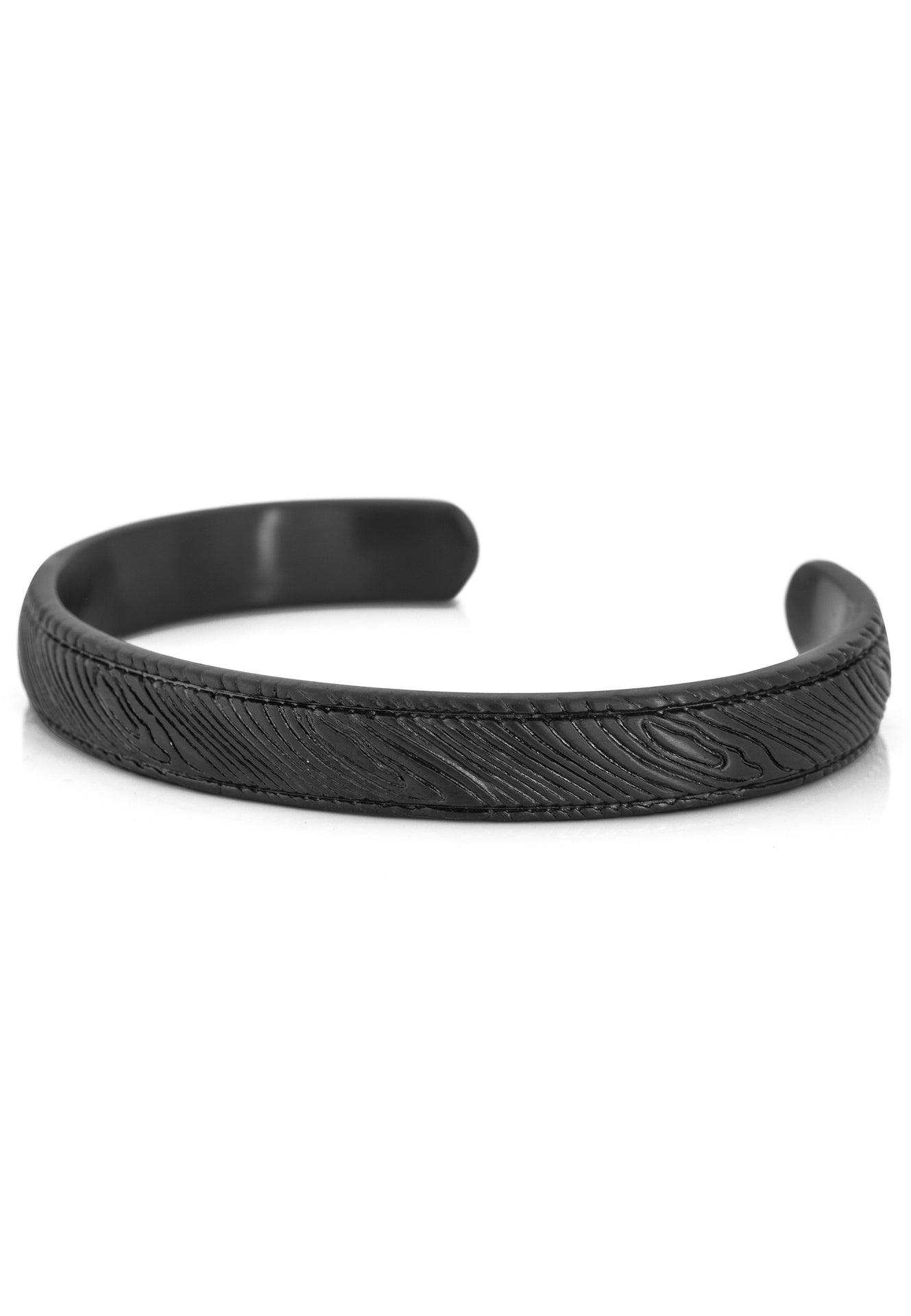 Akitsune-Orbis-Bangle-Damascus-Style-Bracelet-Matte-Black