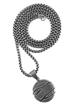 Akitsune-Orbis-Pendant-Necklace-Antique-Silver-Damscus-Earth-Chain-Full-2