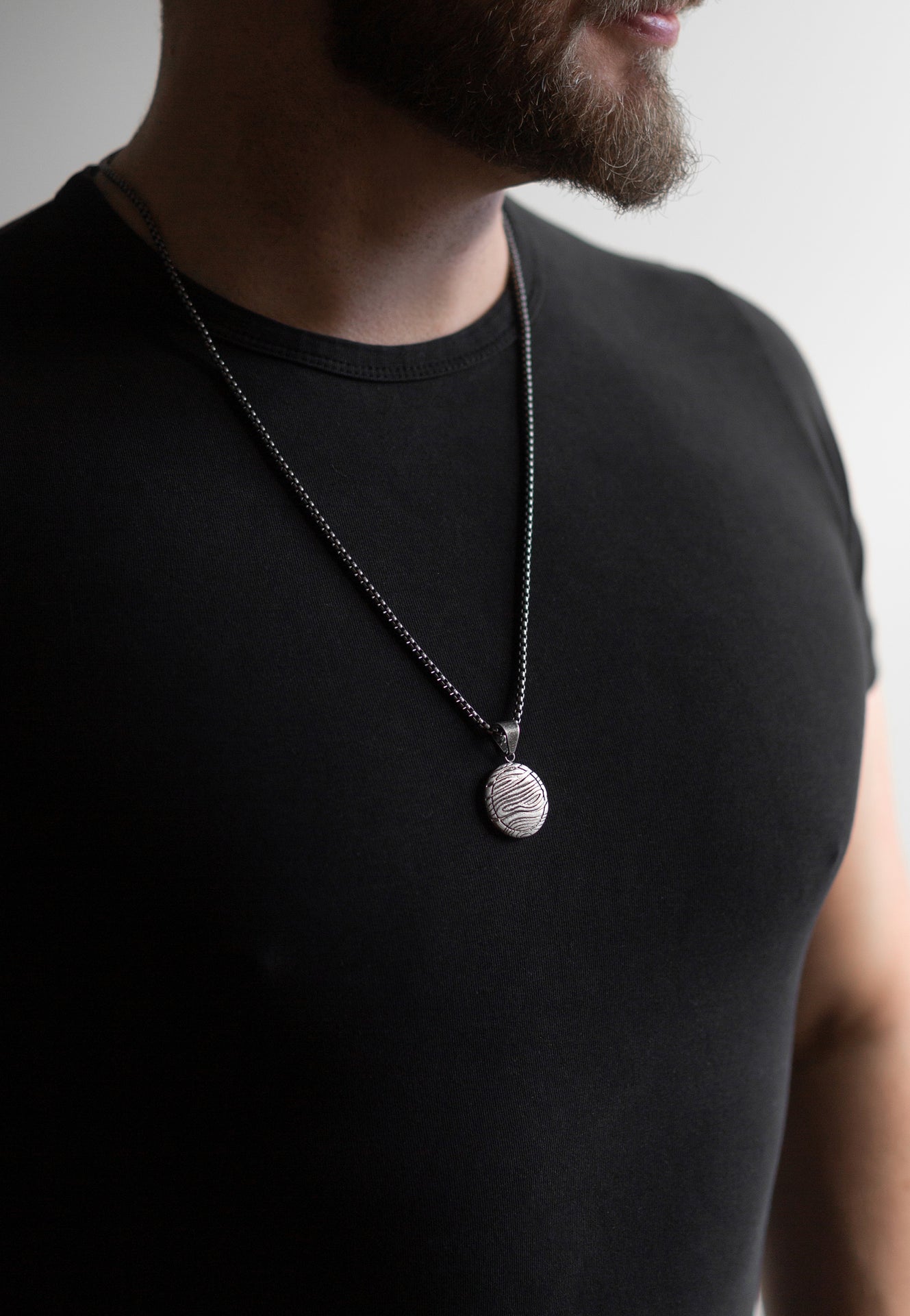 Akitsune-Orbis-Pendant-Necklace-Antique-Silver-Damscus-Earth-Model-2