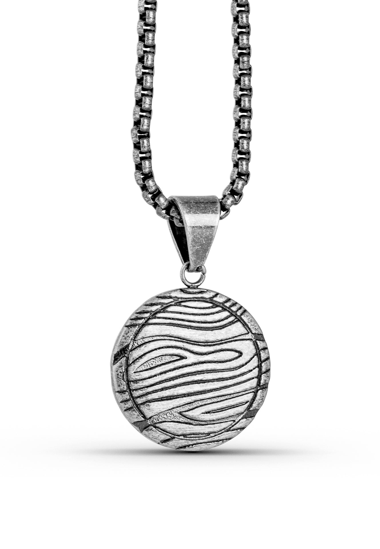 Akitsune-Orbis-Pendant-Necklace-Antique-Silver-Damscus-Earth