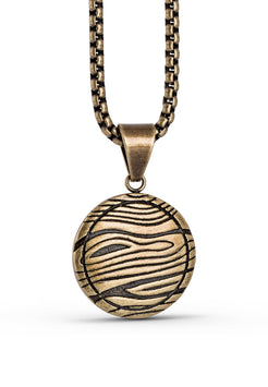 Akitsune-Orbis-Pendant-Necklace-Brass-Damscus-Earth-Chain-Front