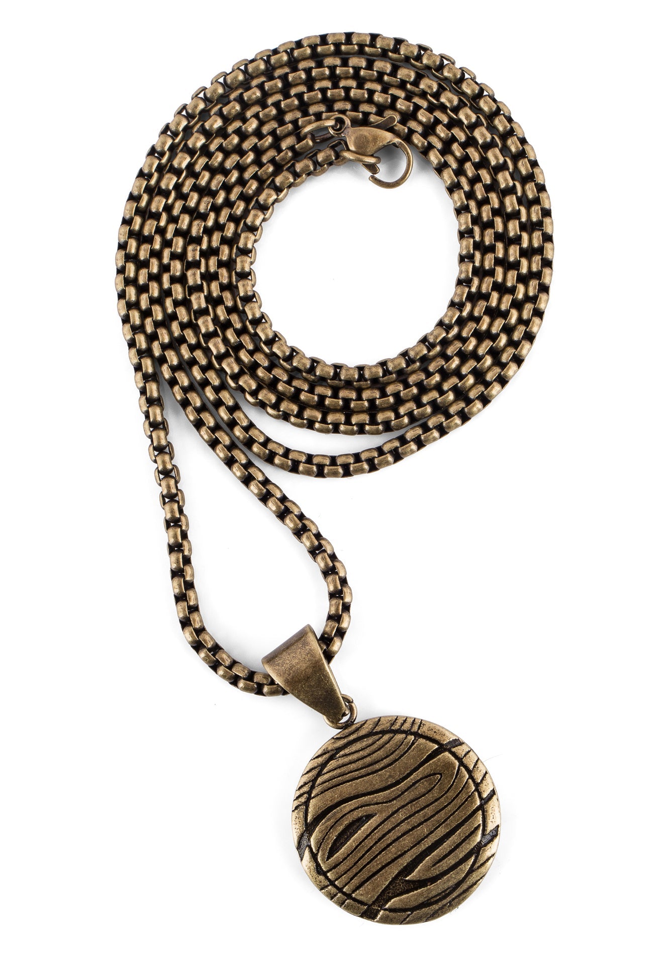 Akitsune-Orbis-Pendant-Necklace-Brass-Damscus-Earth-Chain-Full-2