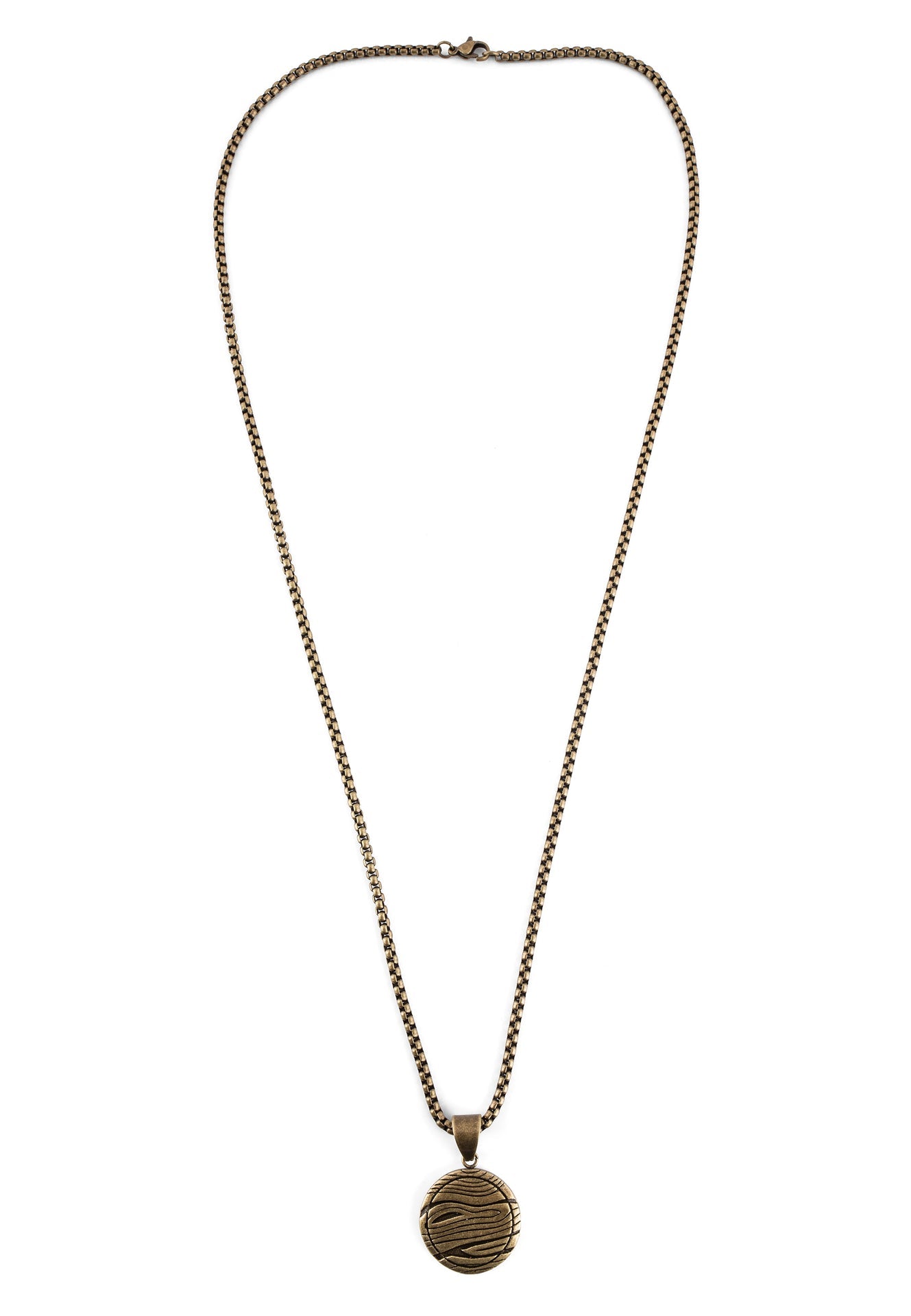 Akitsune-Orbis-Pendant-Necklace-Brass-Damscus-Earth-Chain-Full