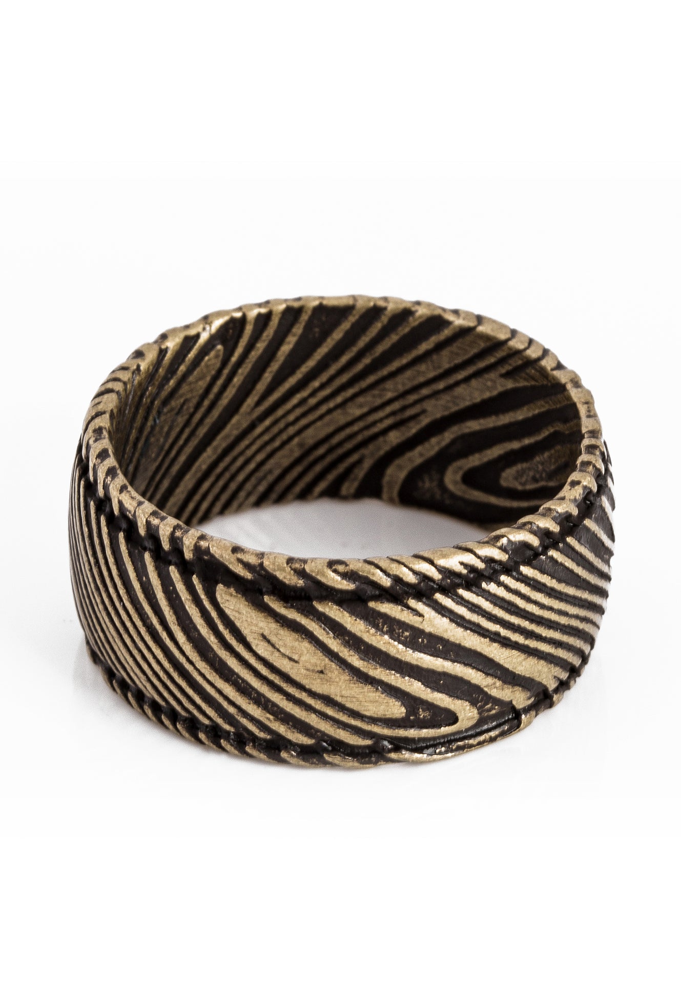 Akitsune-Orbis-Ring-Brass-Damaask-Steel-Flat-2