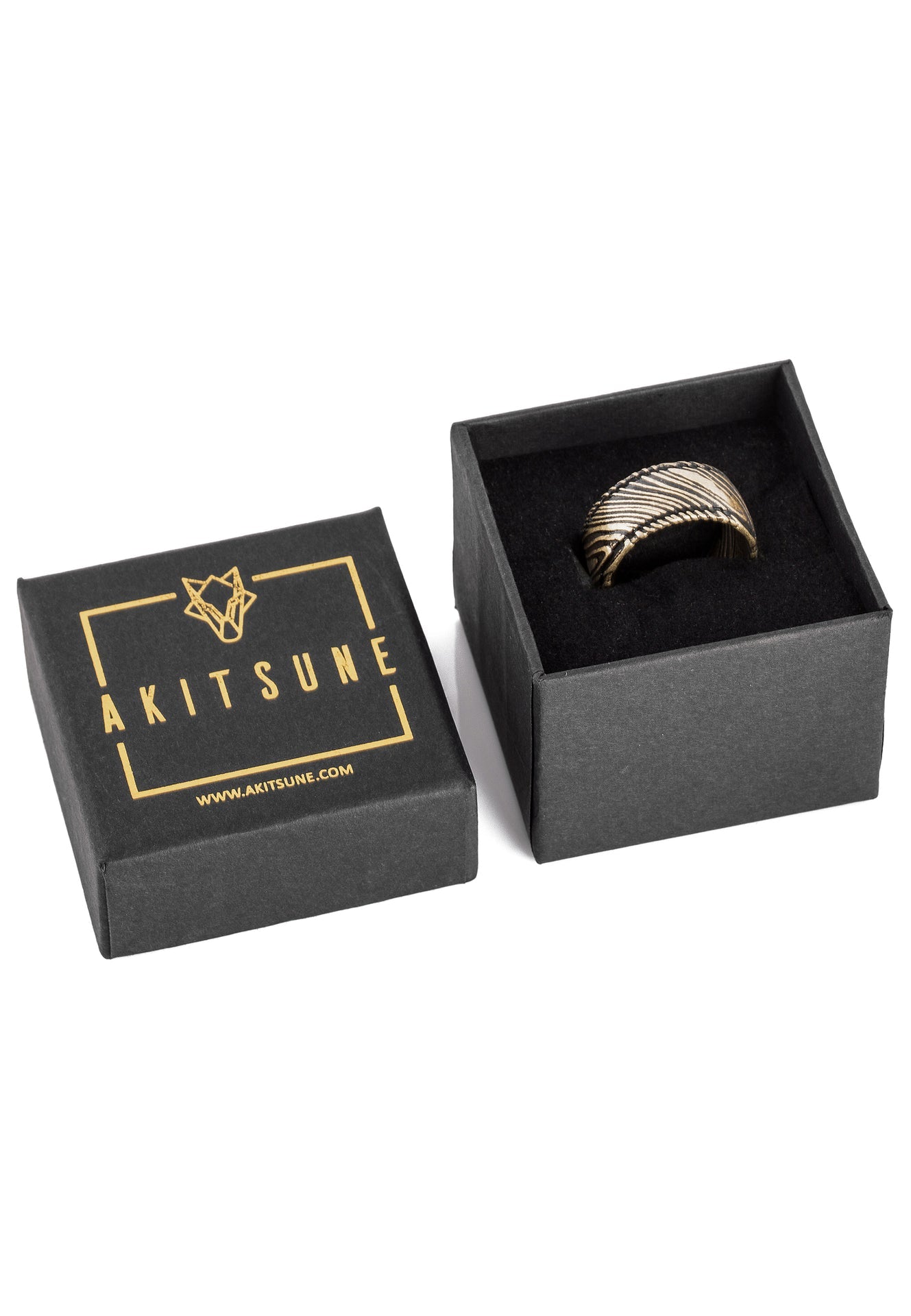 Akitsune-Orbis-Ring-Brass-Damaask-Steel-Packaging