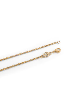 Akitsune-Pearl-Necklace-Chain-Gold-Model-3mm-Lobster