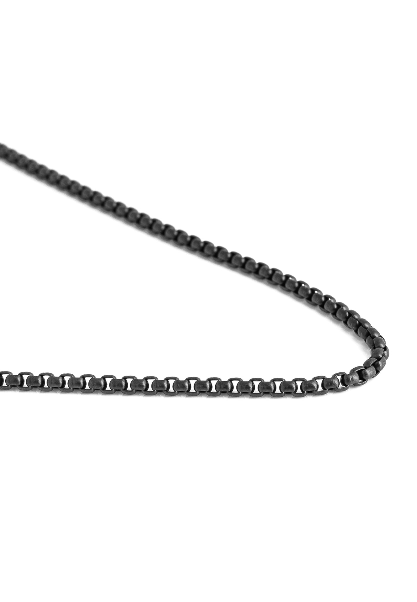 Akitsune-Pearl-Necklace-Chain-Matte-Black-2mm-Detail
