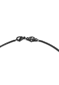 Akitsune-Pearl-Necklace-Chain-Matte-Black-2mm-Lobster-Detail