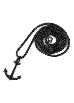 Akitsune-Portus-Anchor-Necklace-Matte-Black-Full-2