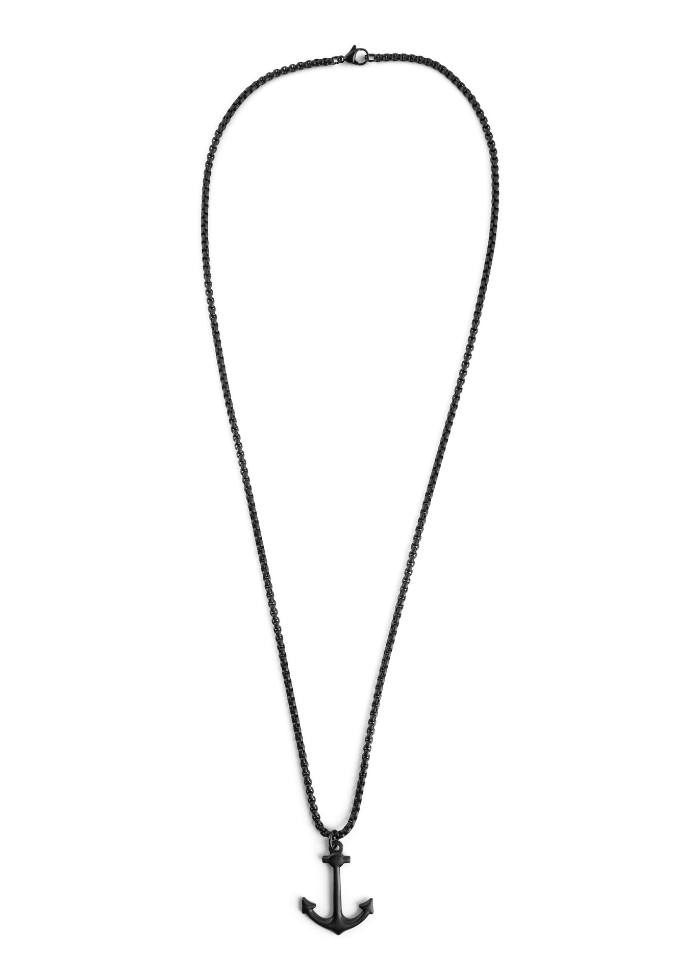 Akitsune-Portus-Anchor-Necklace-Matte-Black-Full