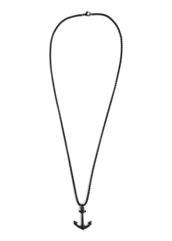 Akitsune-Portus-Anchor-Necklace-Matte-Black-Full