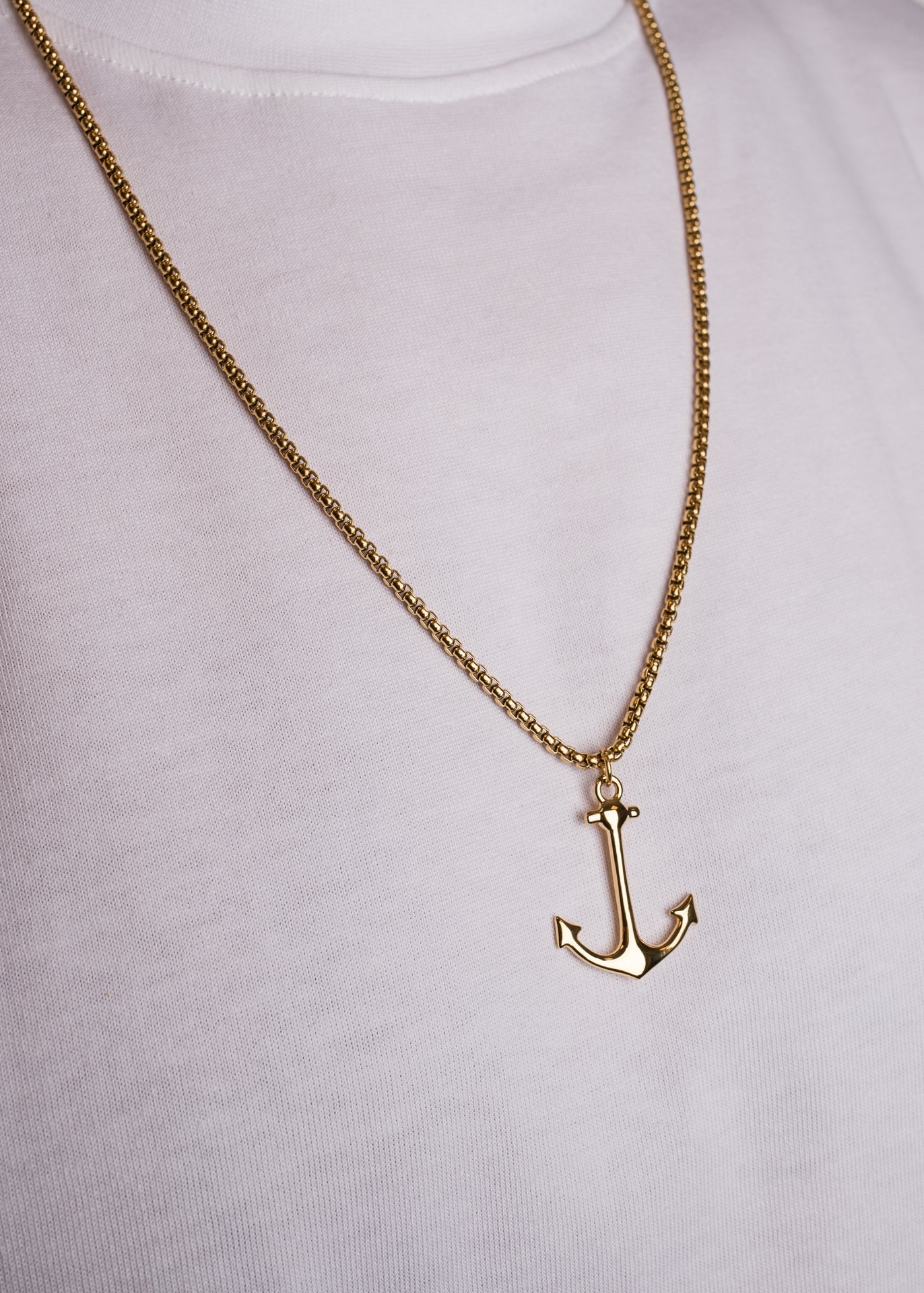 Akitsune-Portus-Anchor-Pendant-Necklace-Gold-70-cm-8