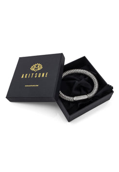 Akitsune-Portus-Nautical-Bracelet-Silver-Grey-Front