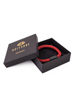 Akitsune-Portus-Nautical-Rope-Bracelet-Black-Winered-Magnetic-Sailor-6