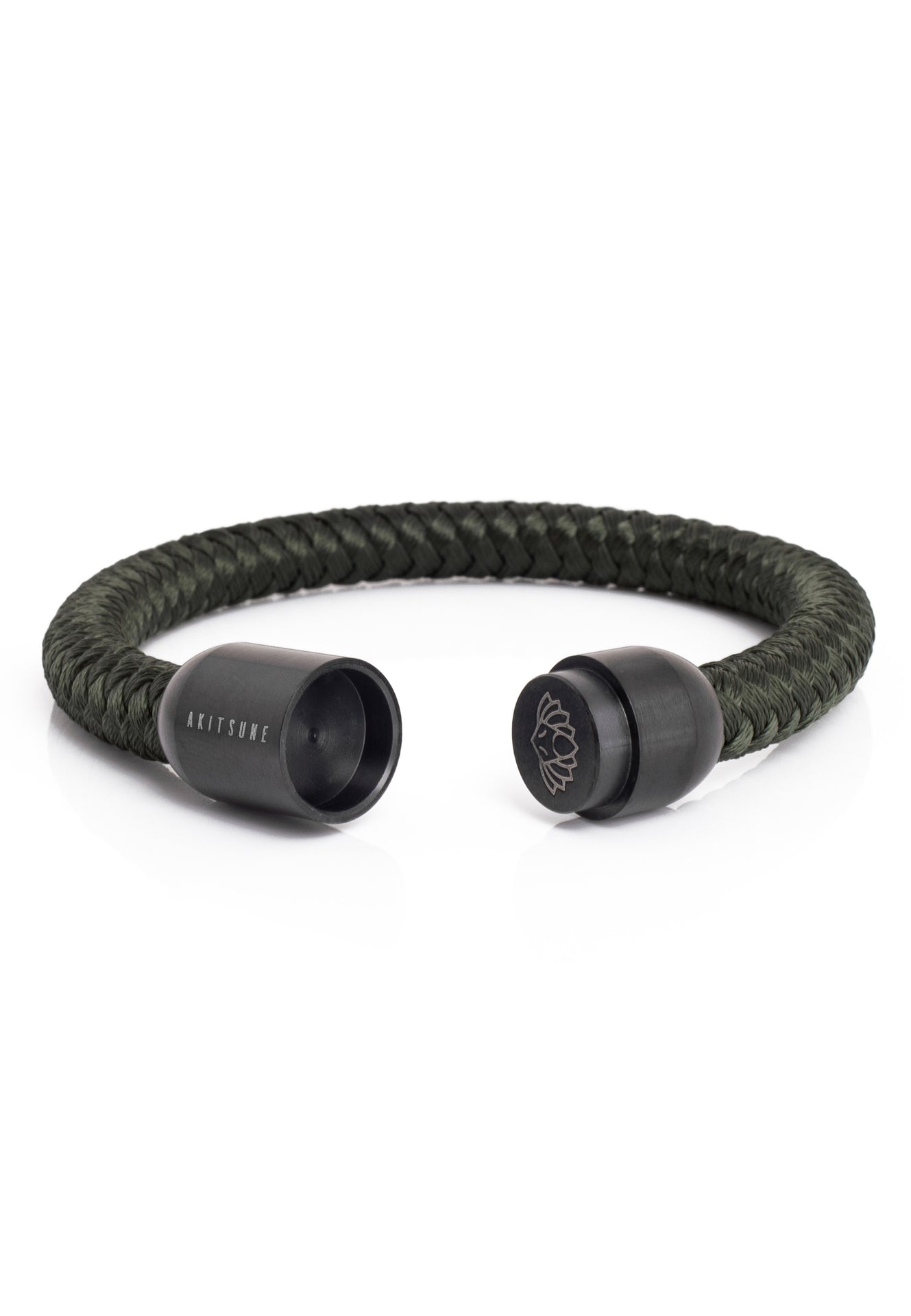 Akitsune-Portus-Nautical-Rope-Bracelet-Matte-Black-Olive-5