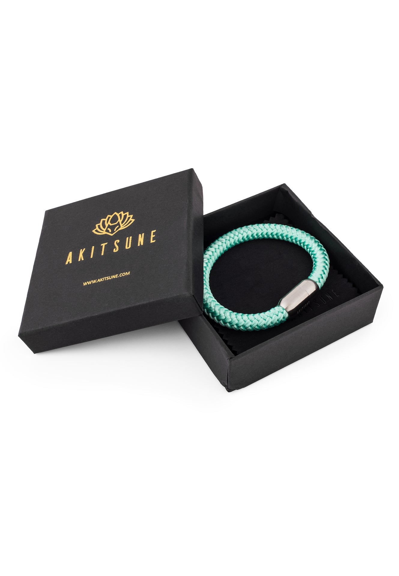 Akitsune-Portus-Nautical-Rope-Bracelet-Silver-Mintgreen-7