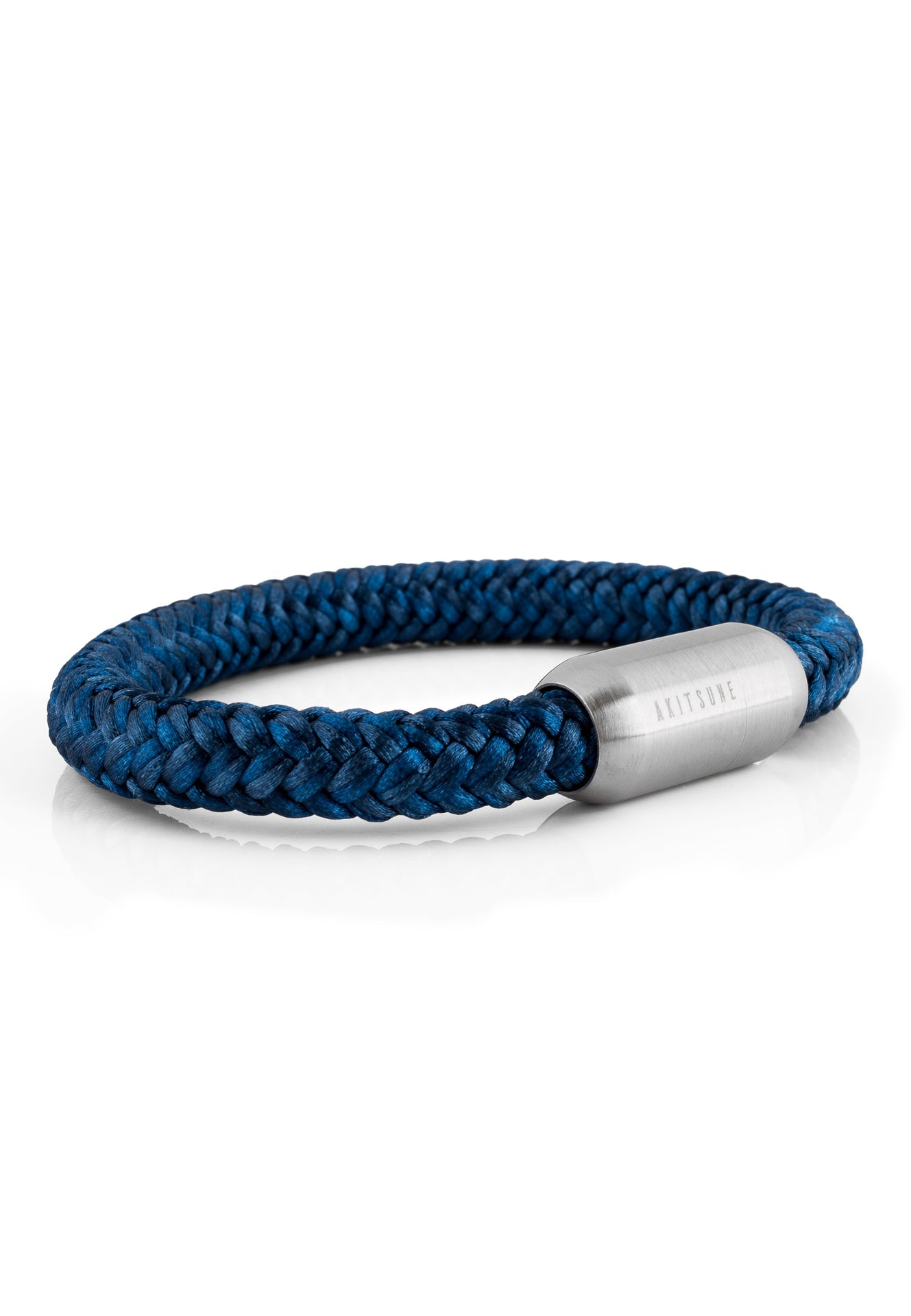 Akitsune-Portus-Nautical-Rope-Braclet-Matte-Silver-Navyblue-2