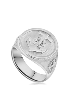 Akitsune-Portus-Ring-Nautical-Anchor-Ships-Wheel-Compass-Sail-Silver-Side