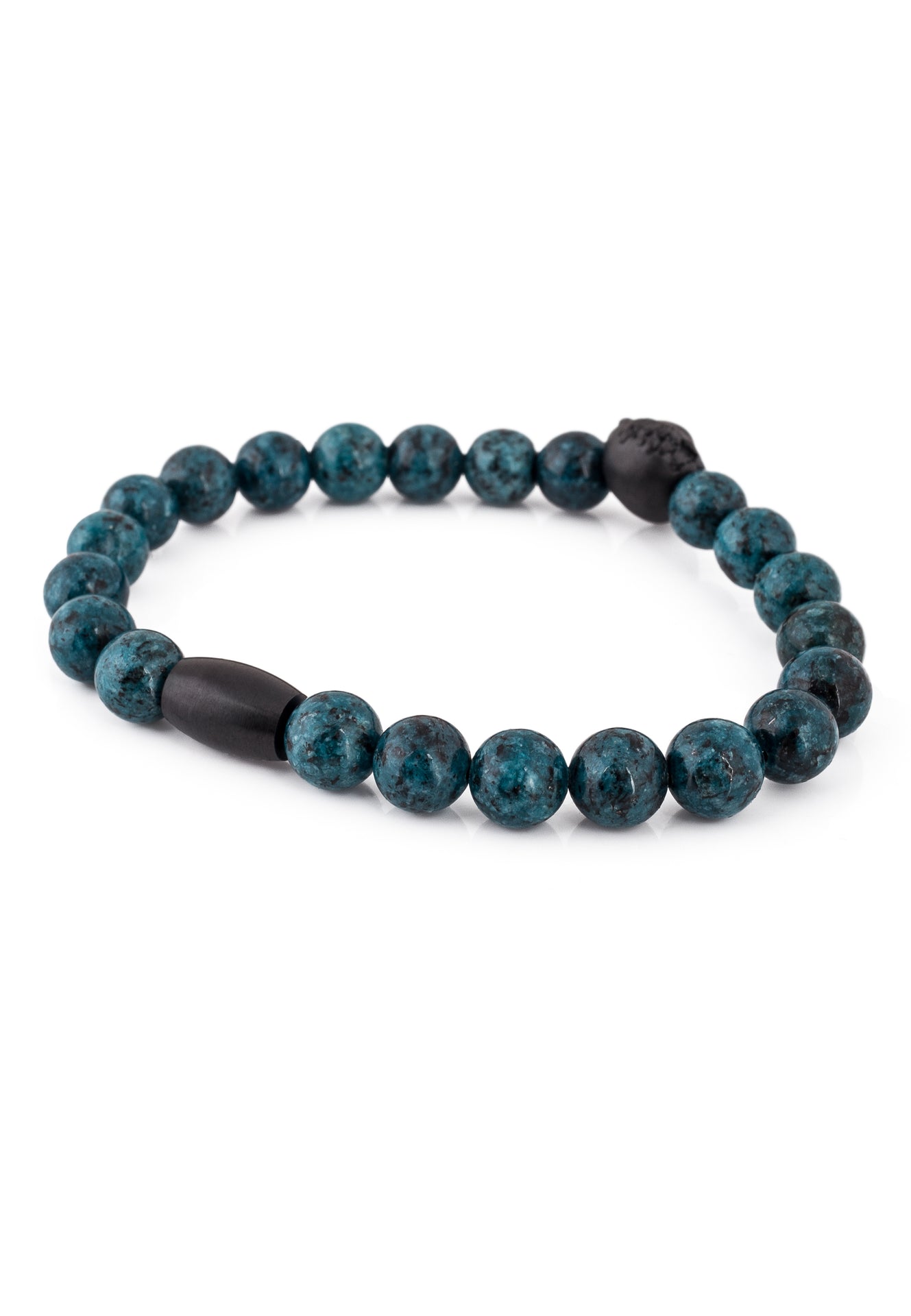 Akitsune-Regis-Beaded-Bracelet-Mens-Beads-Lion-Marble-Blue-Top
