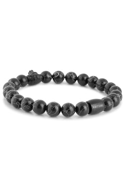 Akitsune-Regis-Beaded-Bracelet-Mens-Beads-Lion-Matte-Black-Marble-Back