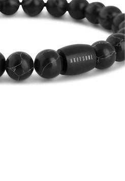 Akitsune-Regis-Beaded-Bracelet-Mens-Beads-Lion-Matte-Black-Marble-Detail