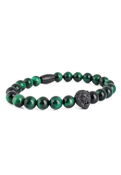 Akitsune-Regis-Beaded-Bracelet-Mens-Beads-Lion-Tiger-Eye-Green