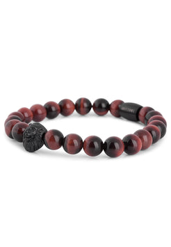 Akitsune-Regis-Beaded-Bracelet-Mens-Beads-Lion-Tiger-Eye-Red-Side