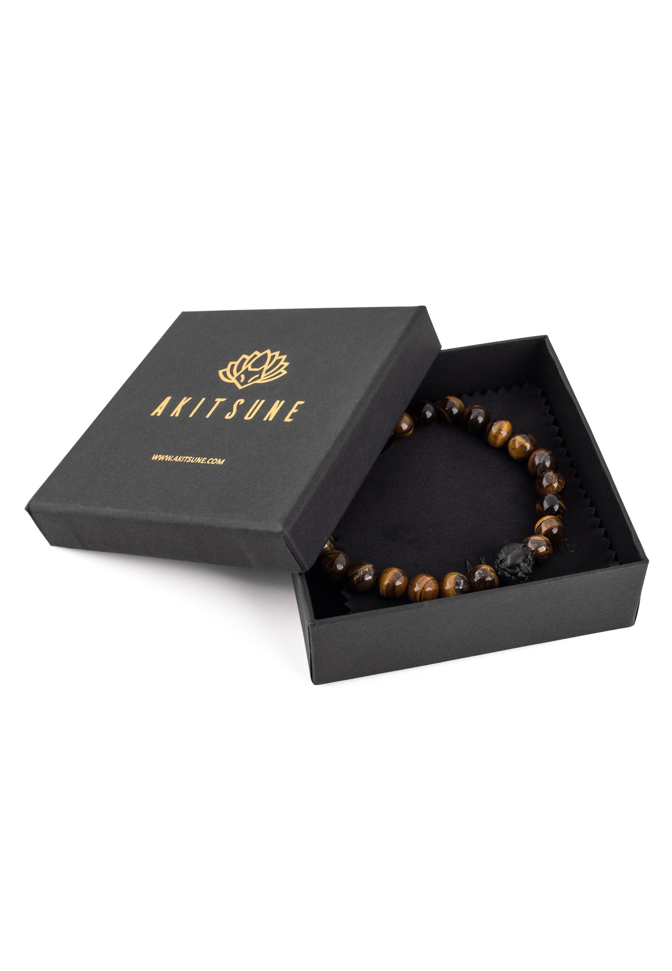 Akitsune-Regis-Beaded-Bracelet-Mens-Beads-Lion-Tiger-Eye-Yellow-Packaging