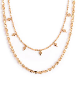 Akitsune Reverie Necklace Set gold tone, detail view