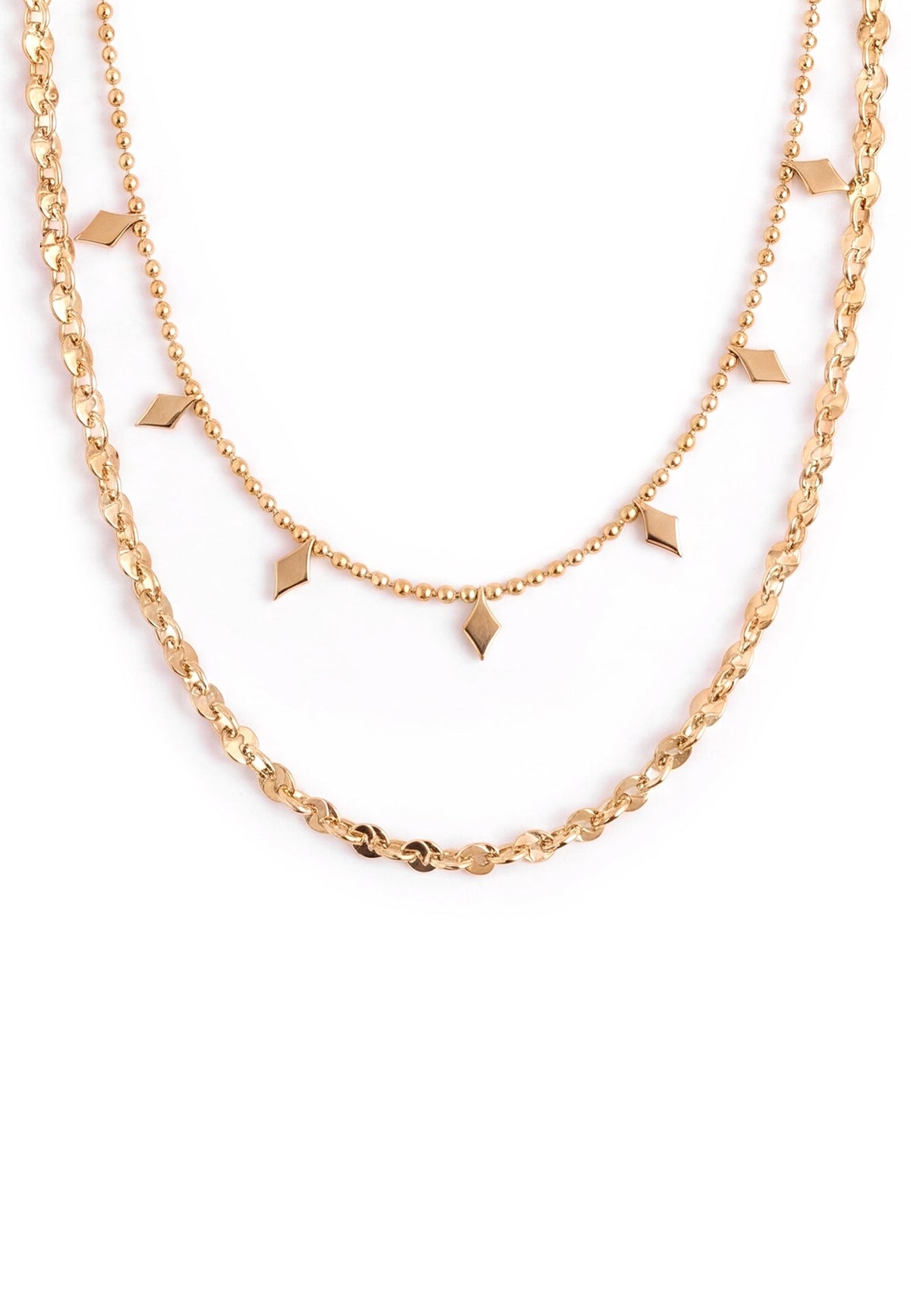 Akitsune Reverie Necklace Set gold tone, detail view