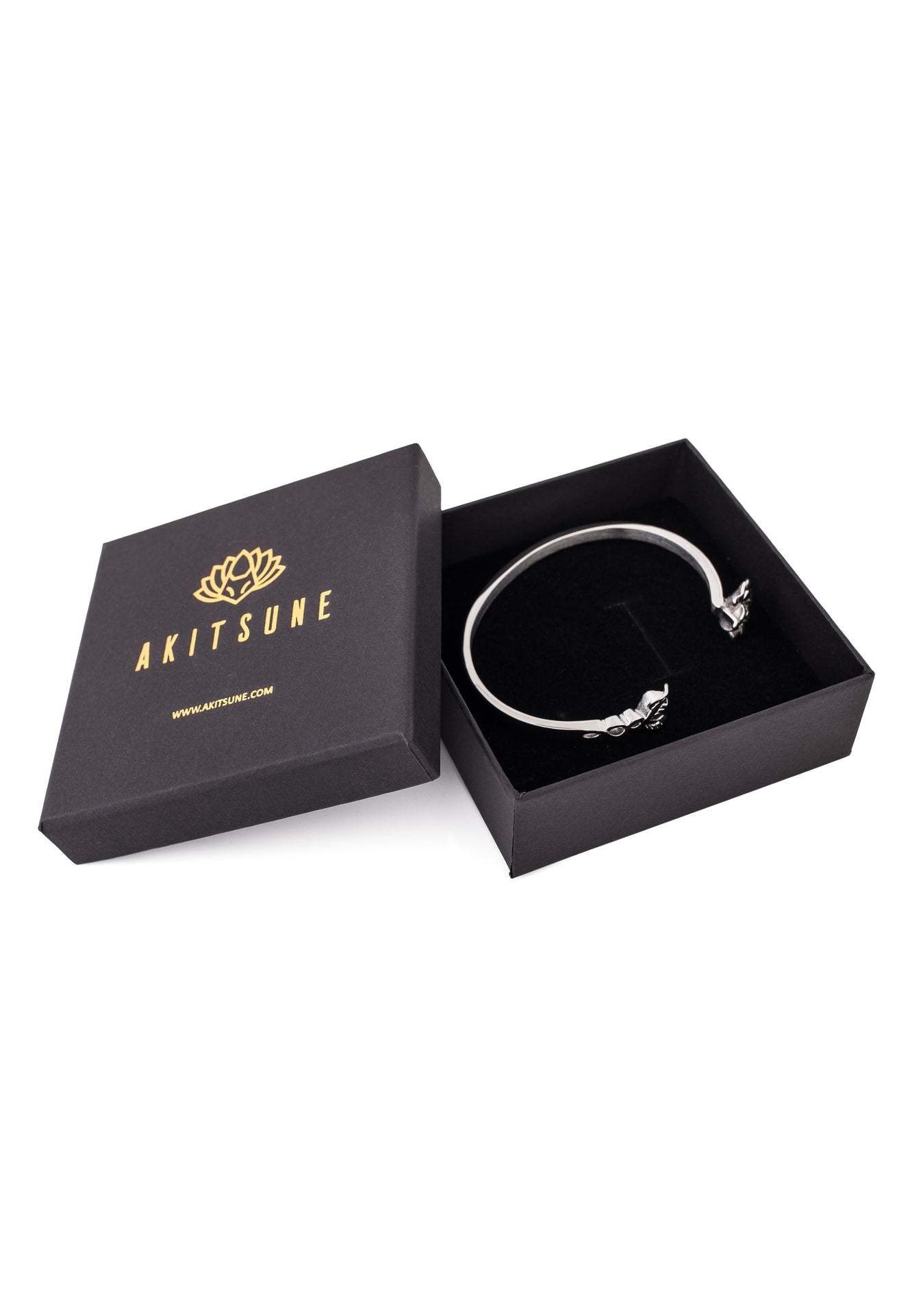 Akitsune-Rosa-Bangle-Bracelet-Silver-Floral-Slim-8