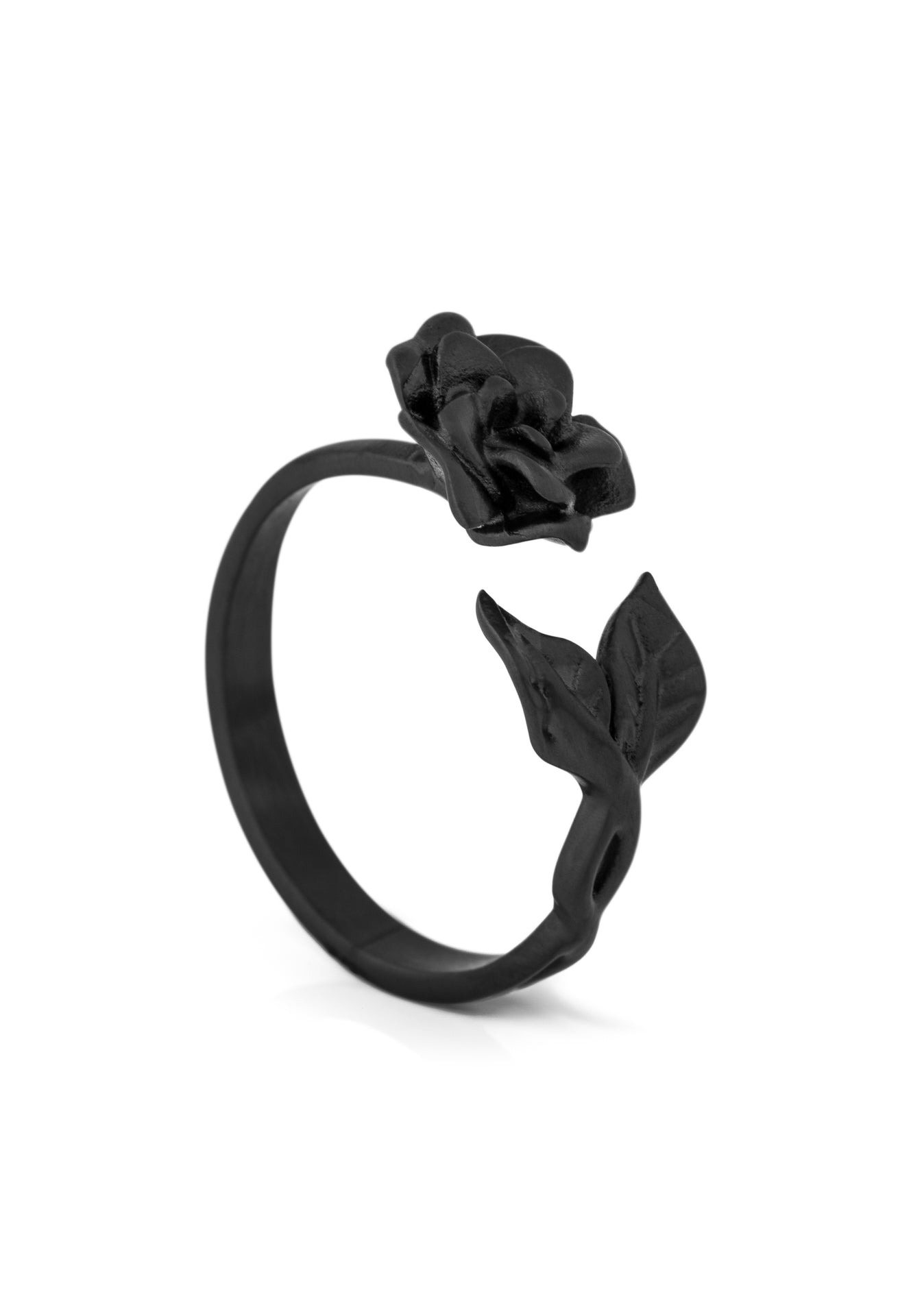 Akitsune-Rosa-Ring-Matte-Black-Stainless-Steel-3
