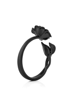Akitsune-Rosa-Ring-Matte-Black-Stainless-Steel-4