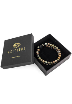 Akitsune-Sensei-Beaded-Bracelet-Kambaba-stone-Gift-Box