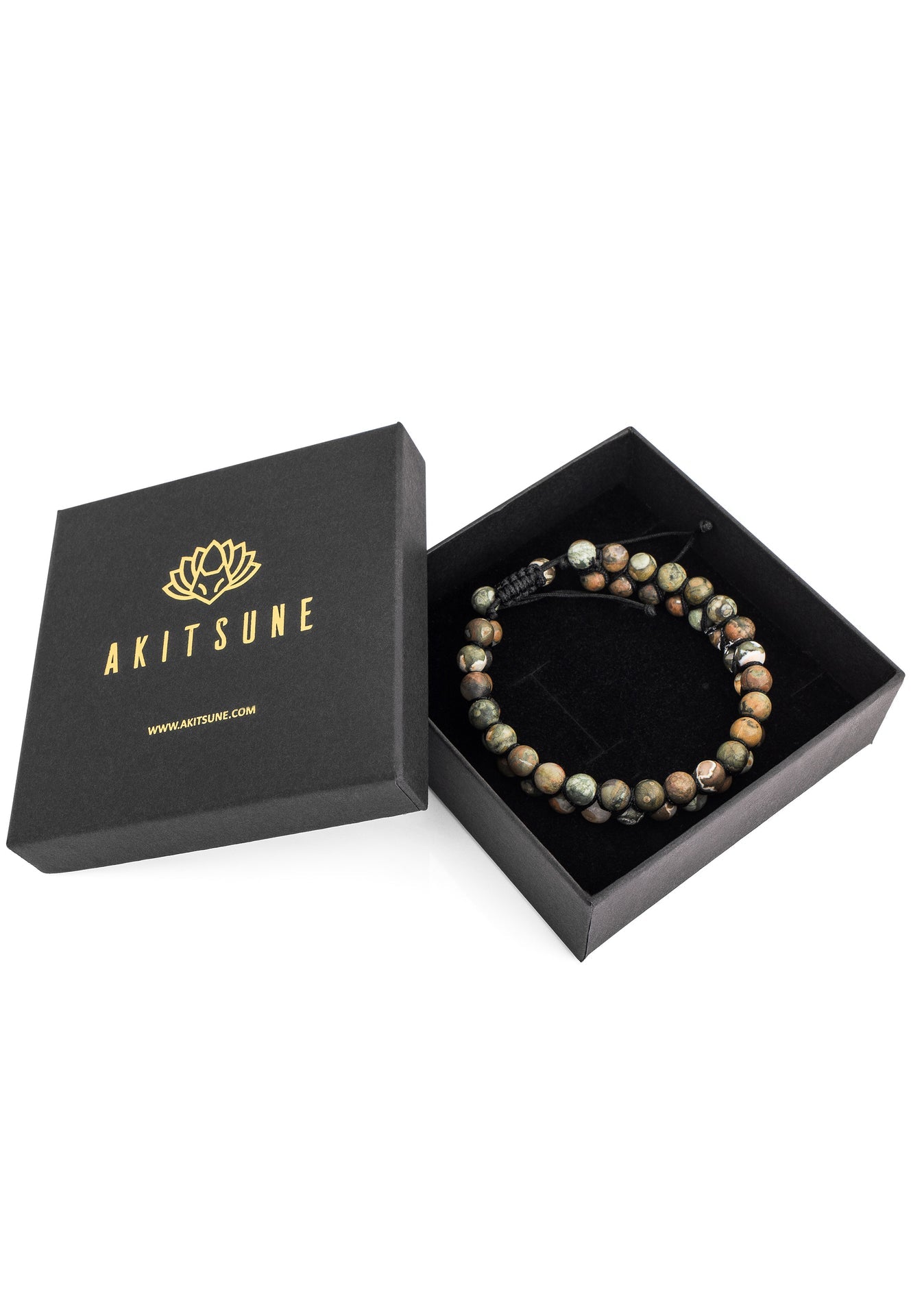 Akitsune-Sensei-Beaded-Bracelet-Kambaba-stone-Gift-Box