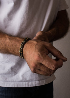 Akitsune-Sensei-Beaded-Bracelet-Kambaba-stone-Model-2