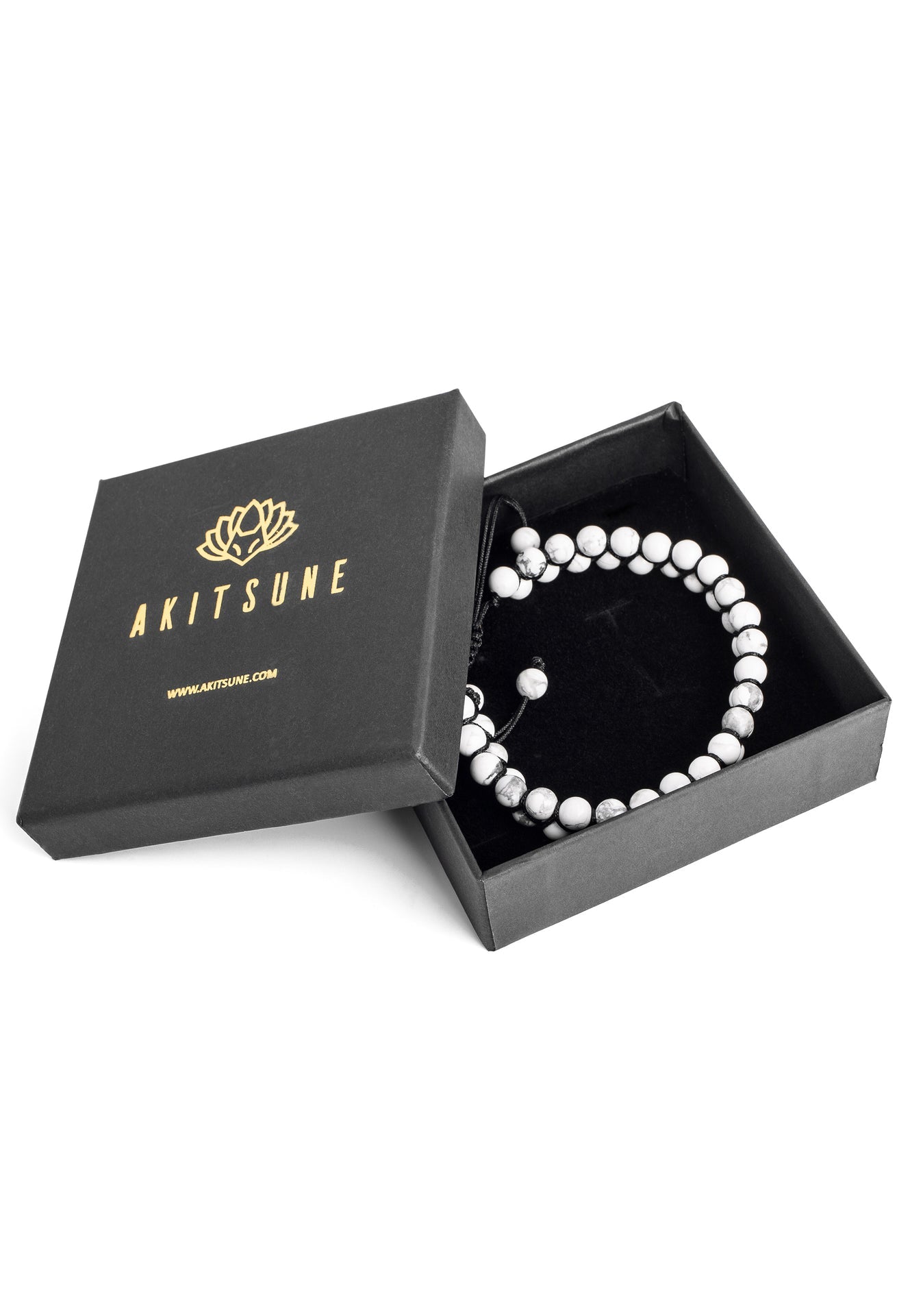 Akitsune-Sensei-Beaded-Bracelet-Marble-White-Gift-Box