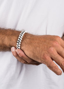 Akitsune-Sensei-Beaded-Bracelet-Marble-White-Model-2