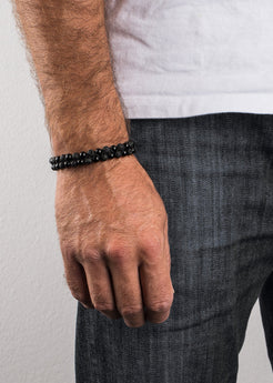 Akitsune-Sensei-Beaded-Bracelet-Onyx-Lava-stone-Model-2