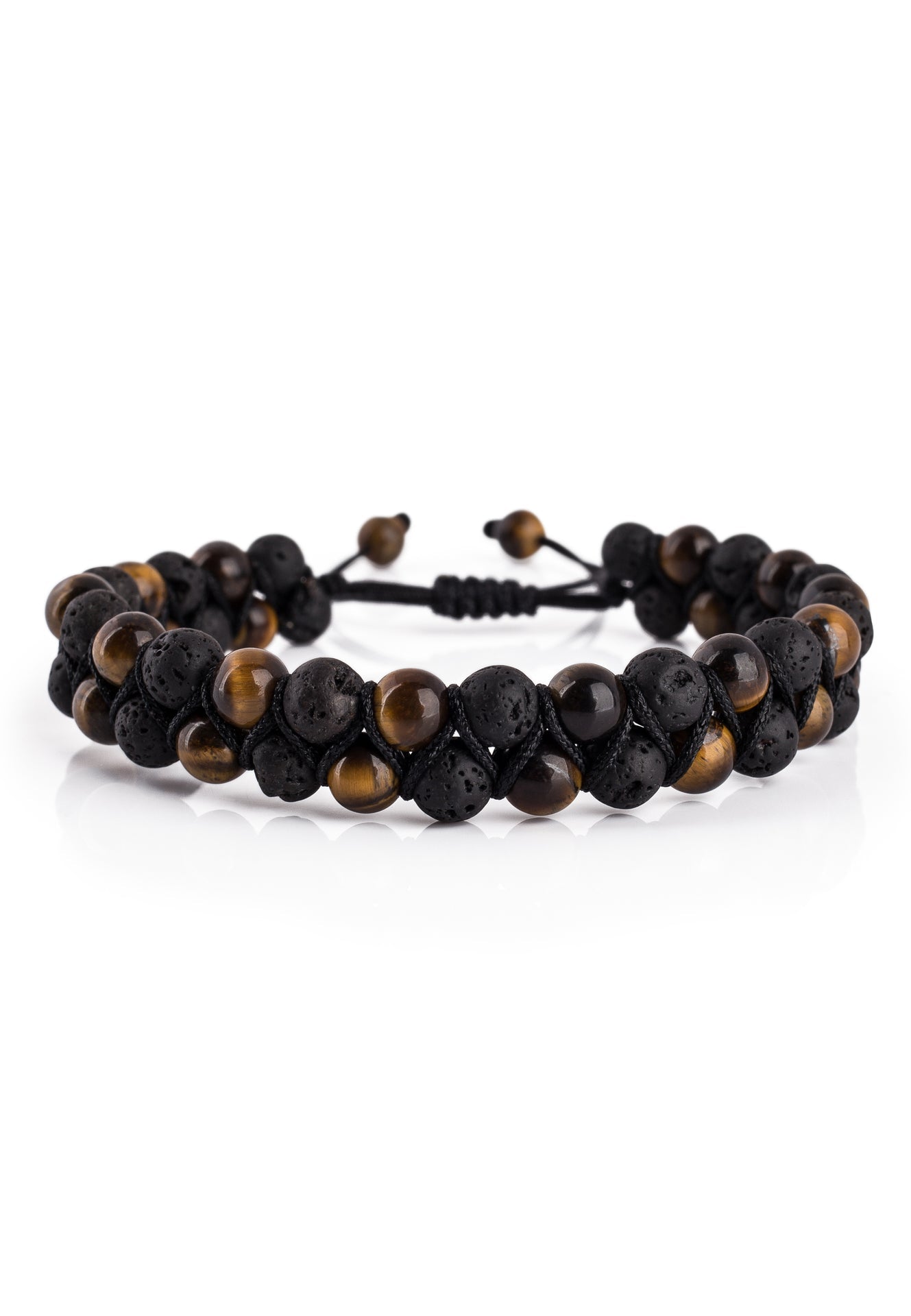 Akitsune-Sensei-Beaded-Bracelet-Tiger-Eye-Yellow-Lava-stone-3