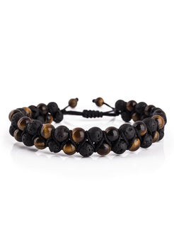 Akitsune-Sensei-Beaded-Bracelet-Tiger-Eye-Yellow-Lava-stone-3