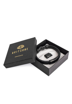 Akitsune-Serpent-Leather-Bracelet-Up