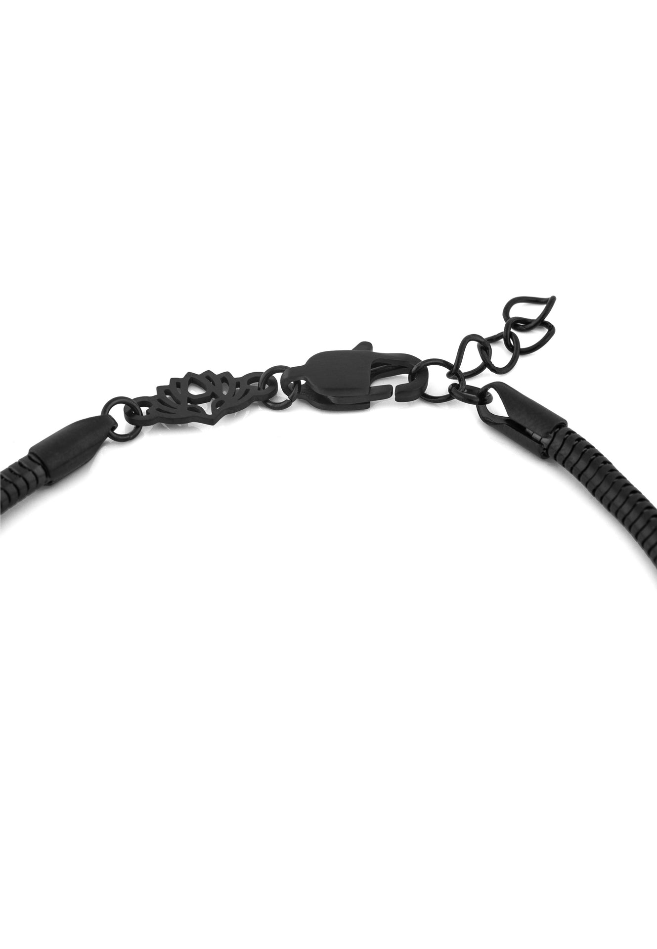 Serpent Snake Chain Link Bracelet Matte Black 3 mm | Akitsune